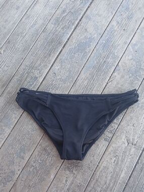 Shade & Shore Black Strappy Bikini Bottom